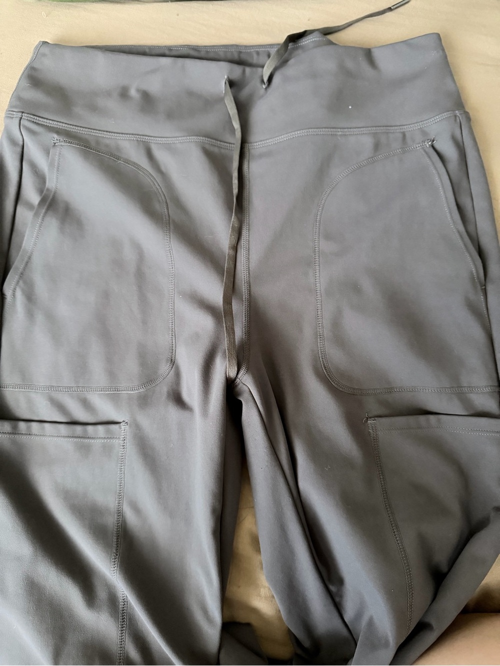 Charcoal Gray Drawstring Jogger Pants